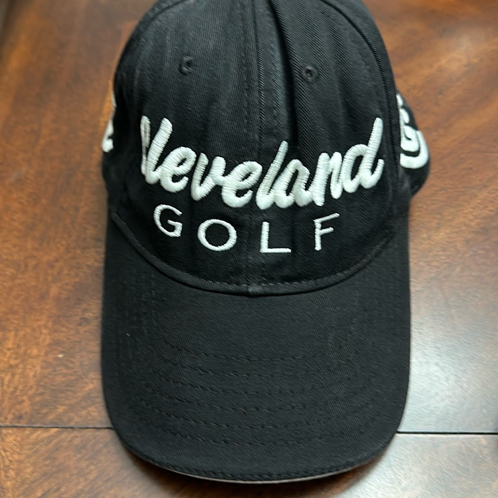Cleveland Golf Black Embroidered Adjustable 6-Panel Dad Baseball Cap Hat